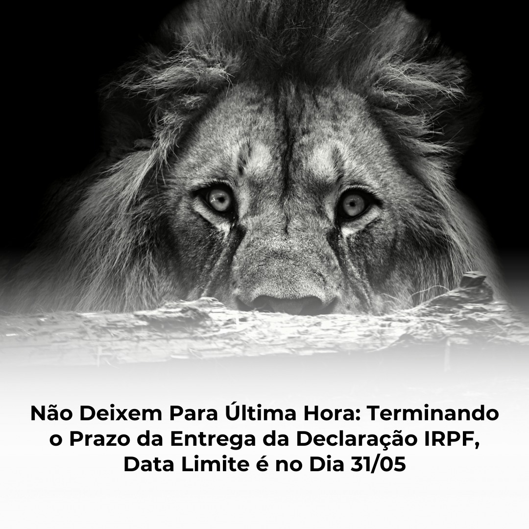 Não Deixem Para Última Hora: Terminando o Prazo da Entrega da Declaração IRPF, Data Limite é no Dia 31/05