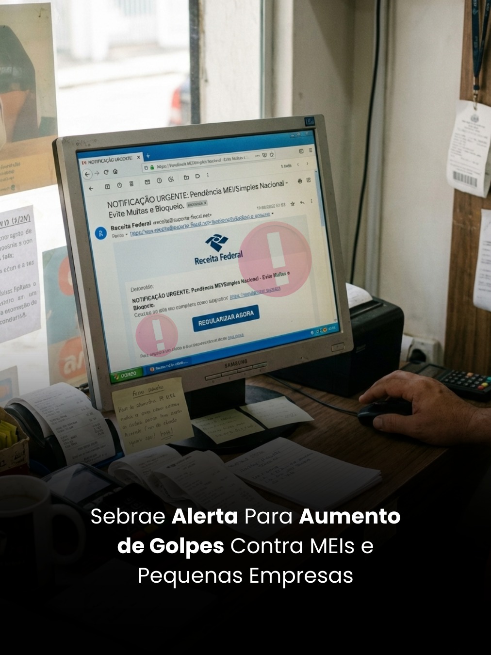 Sebrae Alerta Para Aumento de Golpes Contra MEIs e Pequenas Empresas